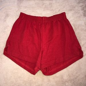 RED RUNNING SHORTS